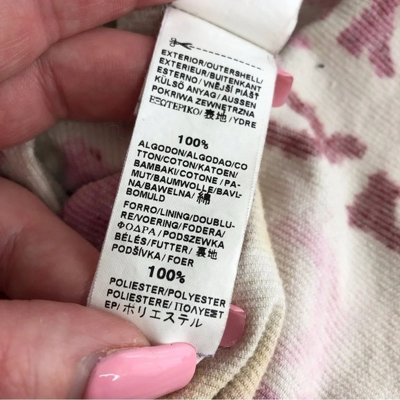 Zara dress sleeveless tan corduroy with purple flowers size 5 years - Picture 6 of 9